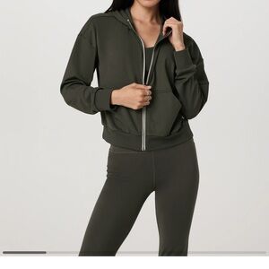 Vuori Halo Modern Full Zip Hoodie - Kale